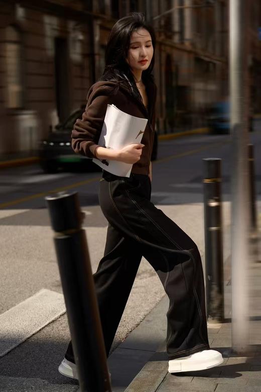 摩登牛仔镰刀神裤老钱风显瘦酷酷时髦加绒裤 商品图2