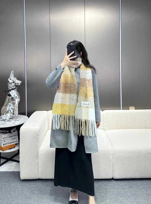 AcneStudios2024年爆款到货！️，ACNE新款羊驼毛马海毛彩虹围巾 商品图5