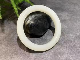 【御珠宫坊·传承系列】羊脂白玉手镯55.5mm