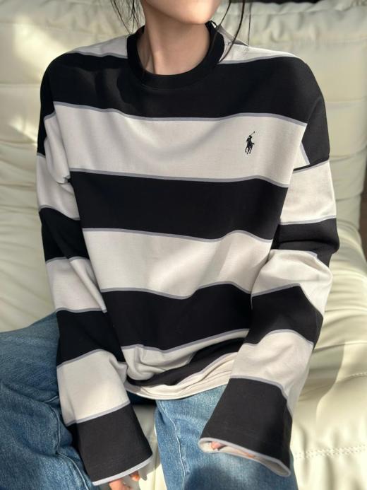 嗲嗲的Poloralphlauren拉夫劳伦条纹男女同款卫衣都卷起来（U） 商品图0