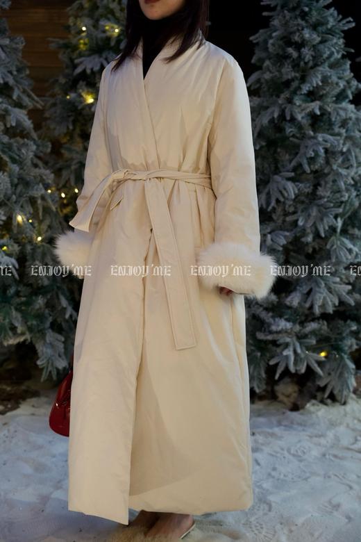 【门店同款】ENJOY冬季从“绒”冬日V领系带长款羽绒服 160444743 商品图11