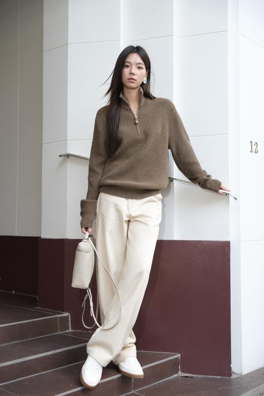 LP家新款单品米色牛仔裤低饱和度的米色系穿搭（UY*NICE） 商品图3