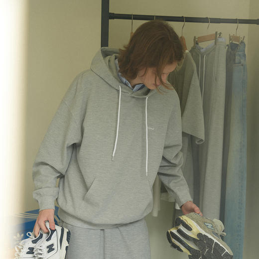 714street华夫格连帽卫衣男2025春季新款情侣装宽松美式休闲帽衫 商品图2