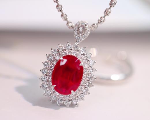 2ct刻面红宝石吊坠 商品图2