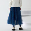 谜底牛仔拼接网纱半身裙2025春新品复古文艺宽松中长裙251MB0035 商品缩略图2