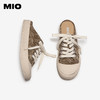 MIO米奥做旧帆布鞋拖鞋春季新款脏脏凉鞋休闲圆头一脚蹬女鞋M252251305 商品缩略图3