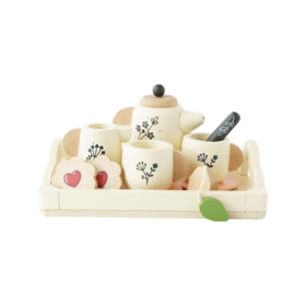 英国le toy van茶壶茶具套装过家家玩具厨房仿真儿童英式复古水壶 2岁+