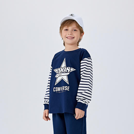 CONVERSE 春 大童小童 儿童童装T恤 CNVB-LK-H176 商品图1