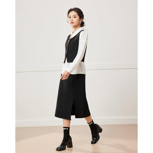 【小个子】 IEF/爱依服2025 春季 时尚洋气时尚两件套叠穿高级感上下套裙DS0241 商品图2