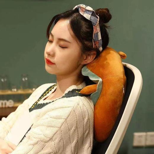 「一枕多用！360°呵护」可爱吐司面包U型颈枕护颈脖子汽车用旅行便携U形枕头颈椎靠枕女居家布艺 商品图2