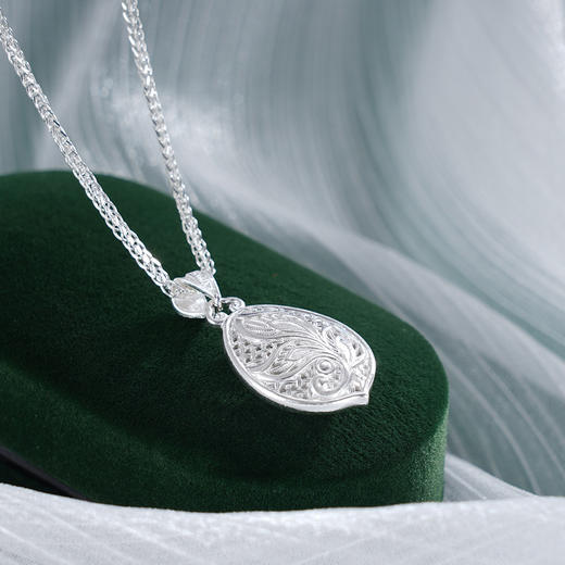 子佩集S990银【芳草漫漫】吊坠【MX005】花丝(不含链)2411 商品图4