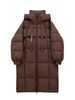 丁摩 大被子过膝羽绒服女连帽加厚飘带长款外套ZCZO 商品缩略图6