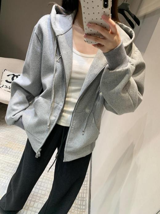 驴家24Fw秋冬新品灰色拉链连帽卫衣（U） 商品图8