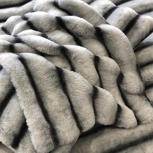 【一套约10斤重】美拉德濑兔绒四件套 双面厚实软糯细密绒毛保暖条纹款 商品图12