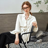 OLrain欧芮儿白色长袖衬衫女春季2025新款通勤气质飘带慵懒风衬衣 商品缩略图3
