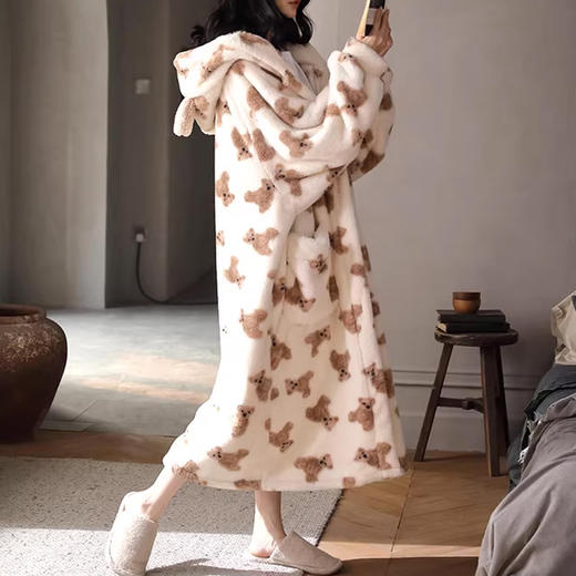 裁缝学苑AS389睡衣冬季珊瑚绒睡袍纸样女装浴袍加绒加厚家居服外穿样板 商品图1