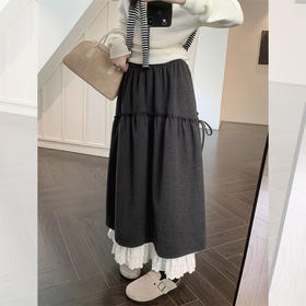 <曾小咸推荐> 木耳边花边拼接半身裙 日常169/件 活动价119.99/件！【预售款，预计3-15天发货】