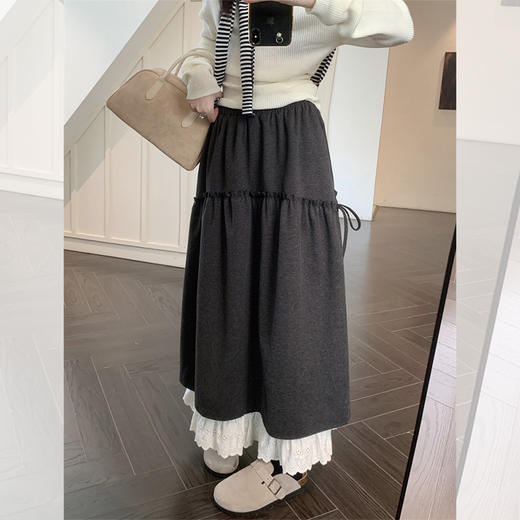 <曾小咸推荐> 木耳边花边拼接半身裙 日常169/件 活动价119.99/件！【预售款，预计3-15天发货】 商品图0