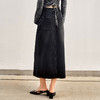 OLrain欧芮儿黑色牛仔半身裙女春季2025新款通勤休闲侧开叉直筒裙 商品缩略图4