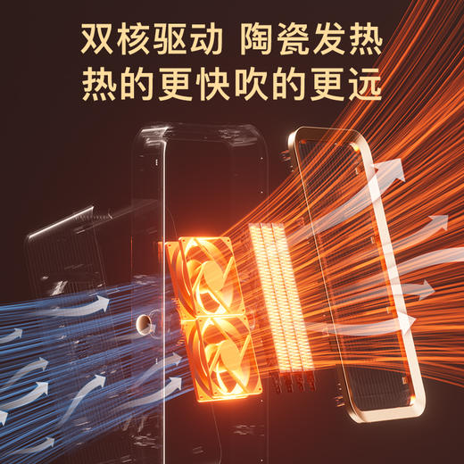 奥戈那多角度摇头暖风机 3D双引擎超强蓝牙远程遥控（MQ） 商品图2