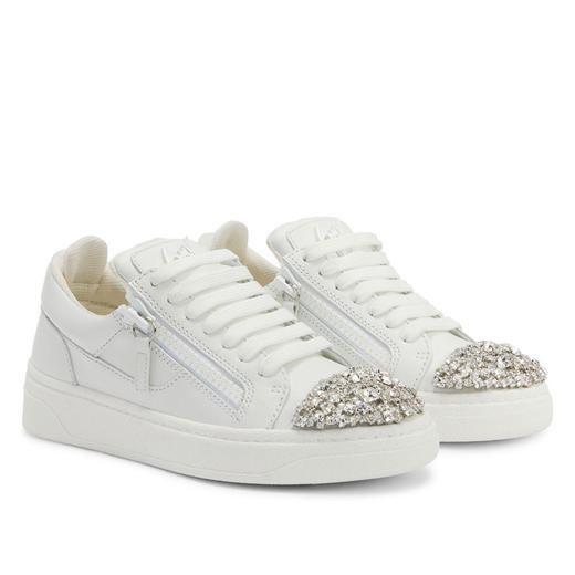 Giuseppe Zanotti 女士签名徽标休闲运动鞋 白色 RW40020002 商品图0