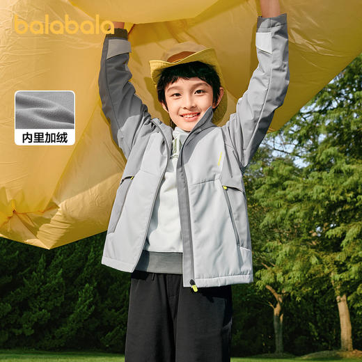 巴拉巴拉童装男童外套儿童棉服2025新款春装防水透湿拼接撞色时尚 商品图0
