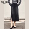 OLrain欧芮儿黑色牛仔半身裙女春季2025新款通勤休闲侧开叉直筒裙 商品缩略图0