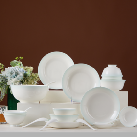 22头骨瓷餐具凡瑞斯碧波荡漾22头6人份骨瓷餐具