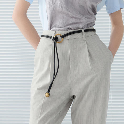 谜底牛皮革腰绳2025春新品百搭优雅设计感腰带皮带女士251MQ0407 商品图3