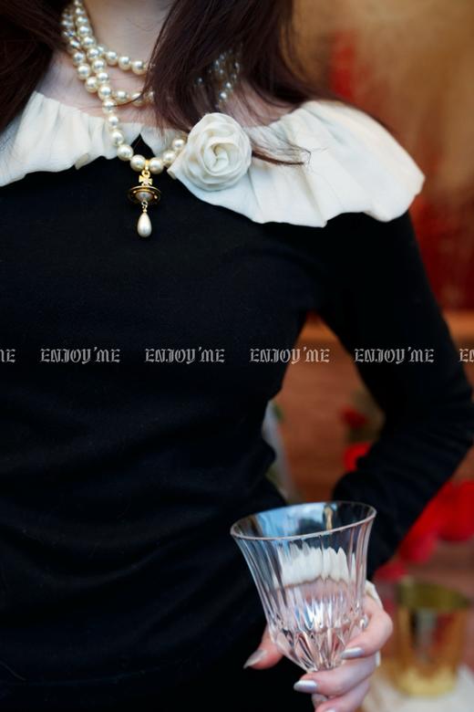 【门店同款】ENJOY冬季自由意志法式玫瑰上衣 159873364 商品图3