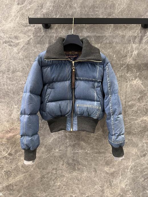 驴家24FW秋冬滑雪系列新款高领重工水洗短款牛仔羽绒服外套（UY*DQJB） 商品图11
