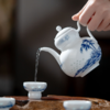 富玉 | 景德镇高温玲珑瓷酒具组合高级感青花玲珑双松平远酒具 商品缩略图1