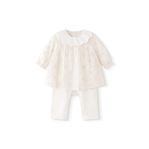 【高定系列】英氏婴儿连体衣春夏长袖假两件连体衣休闲女宝宝衣服 商品图4