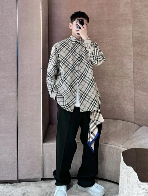 巴家 24ss新款秋冬格子对位衬衫男女同款（UY*BG） 商品图5