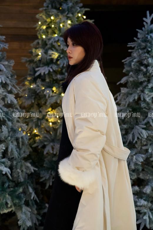 【门店同款】ENJOY冬季从“绒”冬日V领系带长款羽绒服 160444743 商品图12