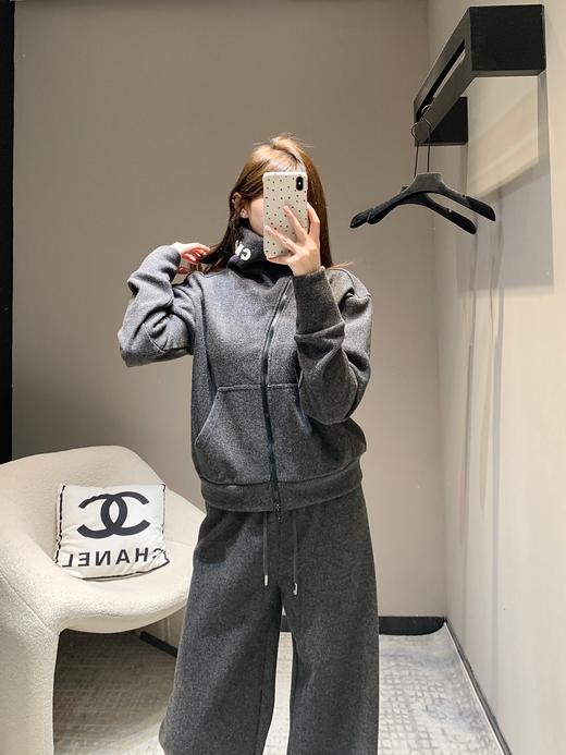 小众品牌24Fw秋冬新款休闲拉链加绒外套长裤套装（UY*DQJB） 商品图8