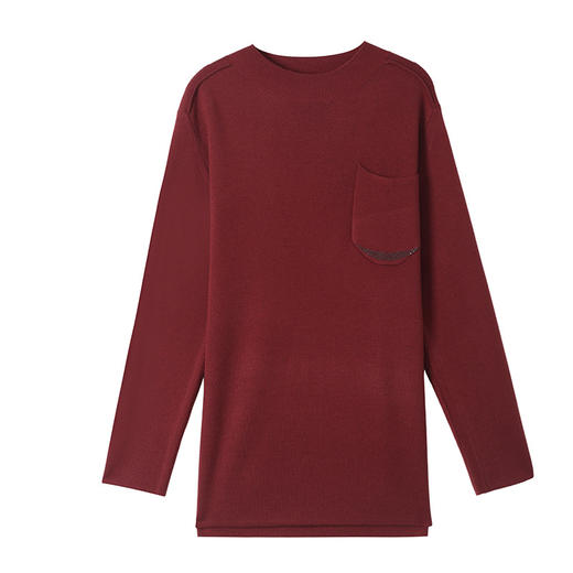 CC-SYX-9233宽松遮肚上衣秋冬内搭中长款女士毛衣洋气百搭大码打底衫 商品图4