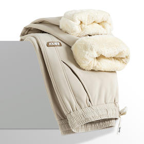 红览 休闲裤男士羊羔绒秋裤冬季加绒棉裤加厚运动裤子520