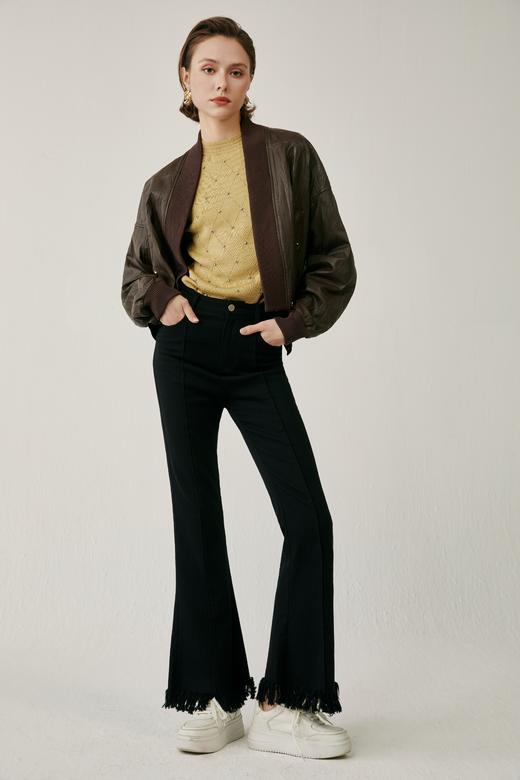 SAFICOO 时尚休闲 遮肉显瘦 复古微喇裤 商品图0