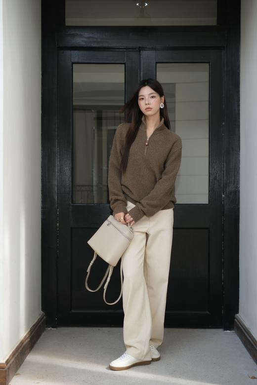 LP家新款单品米色牛仔裤低饱和度的米色系穿搭（UY*NICE） 商品图7