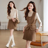 时尚呢料三件套，显瘦气质百搭套装裙优雅淑女风HR-JNFGN2425 商品缩略图0