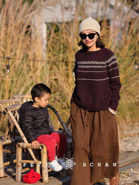 PETIT SCHAN小闪 CLO#668 Northern aurora 北欧的极光 绵羊毛牦牛绒针织费尔岛提花套头毛衣