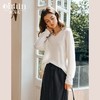 OLrain欧芮儿法式V领针织衫女春季2025新款钉珠慵懒风宽松套头衫 商品缩略图0