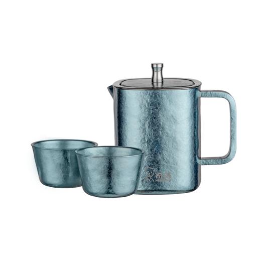 【纯钛茶具一壶二杯礼盒】希诺纯钛功夫茶具套装一壶二杯高档家用泡茶壶礼盒送礼长辈小茶杯 商品图2