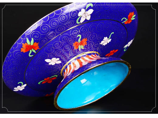 纯铜景泰蓝曼扎托盘佛前贡盘家用水果盘上供观音盘子莲花供品果盘 商品图6