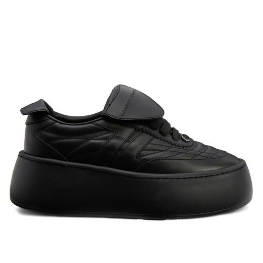 Giuseppe Zanotti 女士徽标贴片休闲运动鞋 黑色 RW40021001 商品图0