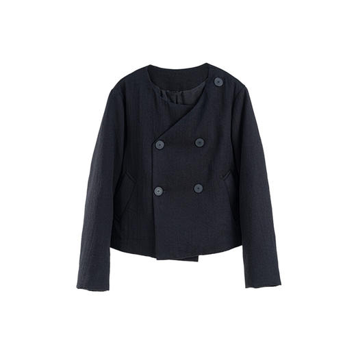 绽放545朵/冬季90白鹅绒新中式轻国风设计感宽松简约短款羽绒服 商品图3