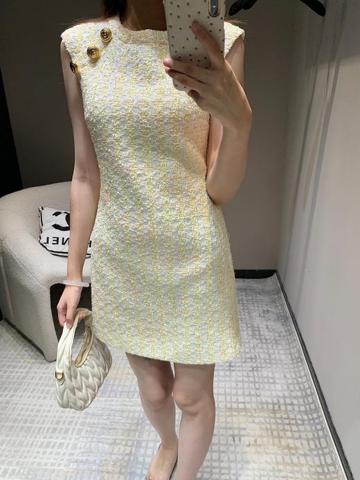 Balm*in巴尔曼24FW秋冬新款金扣装饰无袖背心连衣裙（UY*DQJB) 商品图0