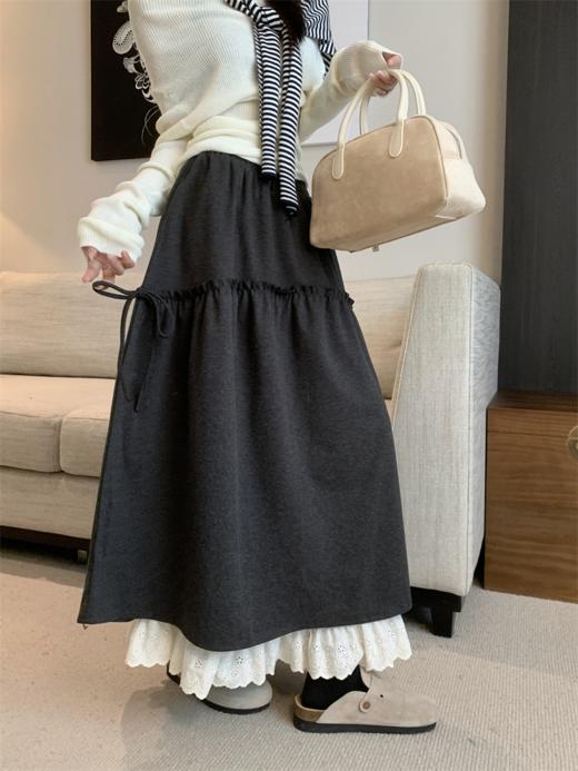 <曾小咸推荐> 木耳边花边拼接半身裙 日常169/件 活动价119.99/件！【预售款，预计3-15天发货】 商品图4