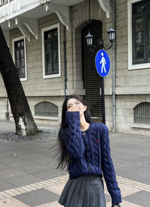 PoLo/拉夫劳伦出口订单区别市场货！25早春新款精致的刺绣小马经典logo扭麻花织法开衫（U） 商品图11